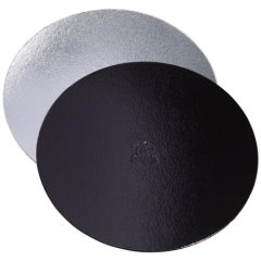 Подложка под торт Чёрная/Серебро 1,5 мм 26 см ForG BASE 1,5 B/S D 260 S